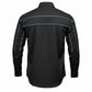 MMCC Men's Octane Long Sleeve Mechanic Shirt - Black with Grey Stripe - 50-50 Cotton Poly - MMCC16000