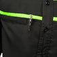 MMCC Men's Octane Long Sleeve Mechanic Shirt - Black with Neon Green Stripe - 50-50 Cotton Poly - MMCC16004