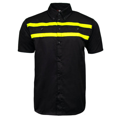 MMCC Men's Petrol Classic Mechanic Button Up Shirt - Dual Chest Pockets - Microfiber Panel - Rider Ready - MMC16005