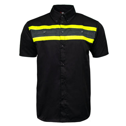 MMCC Men's Petrol Classic Mechanic Button Up Shirt - Dual Chest Pockets - Microfiber Panel - Rider Ready - MMC16007
