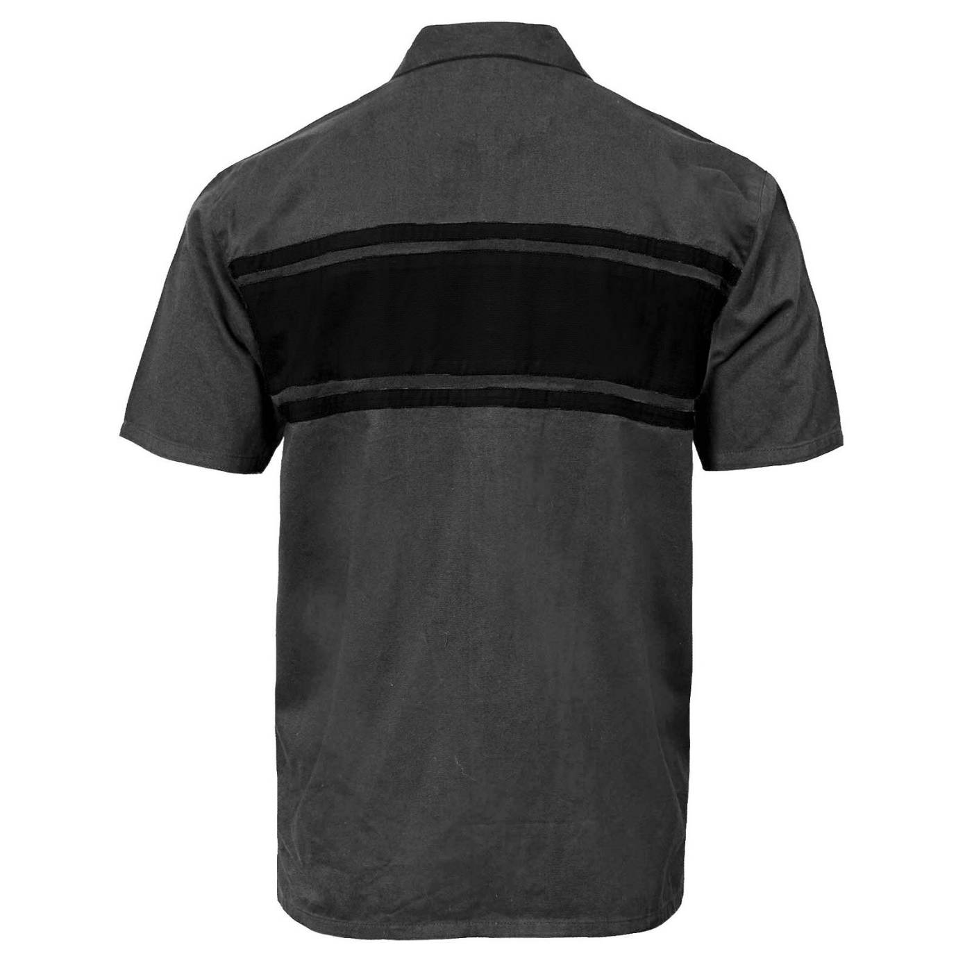 MMCC Men's Gear Head Grey/Black Mechanic Shirt - Microfiber Panel - MMC16017