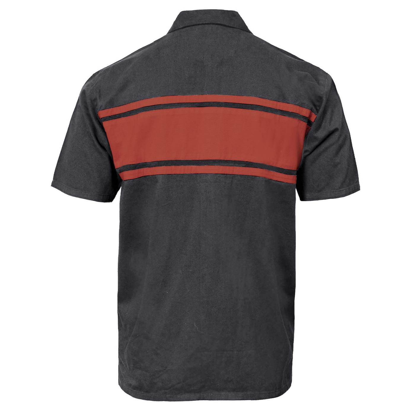 MMCC Men's Gear Head Grey/Texas Orange Mechanic Shirt - Microfiber Panel - MMC16021