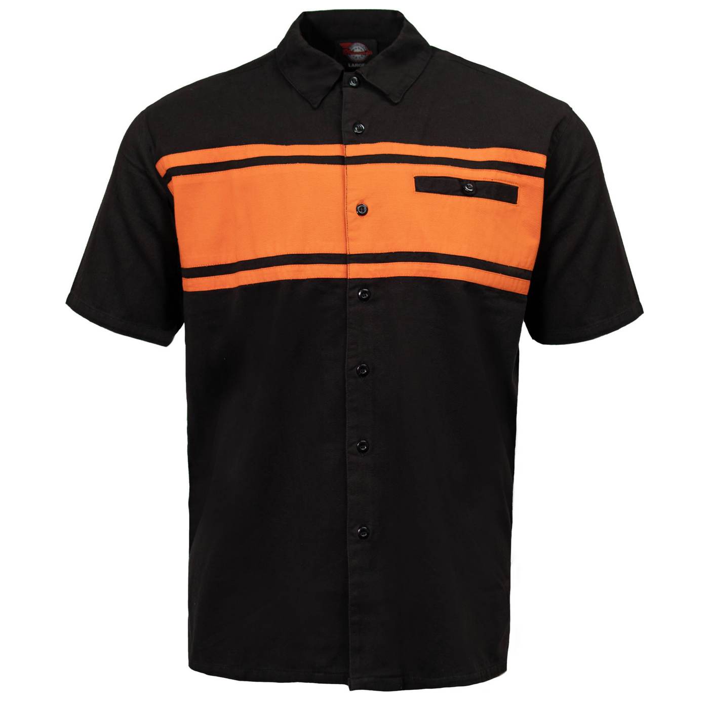 MMCC Men's Gear Head Classic Mechanic Button Up Shirt - Dual Chest Pockets - Microfiber Panel - MMC16022