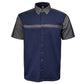 MMCC Men's Pit Line Mechanic Button Up Shirt - Dual Chest Pockets - Microfiber Panel - Rider Ready - MMC16027
