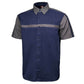 MMCC Men's Pit Line Mechanic Button Up Shirt - Dual Chest Pockets - Microfiber Panel - Rider Ready - MMC16027