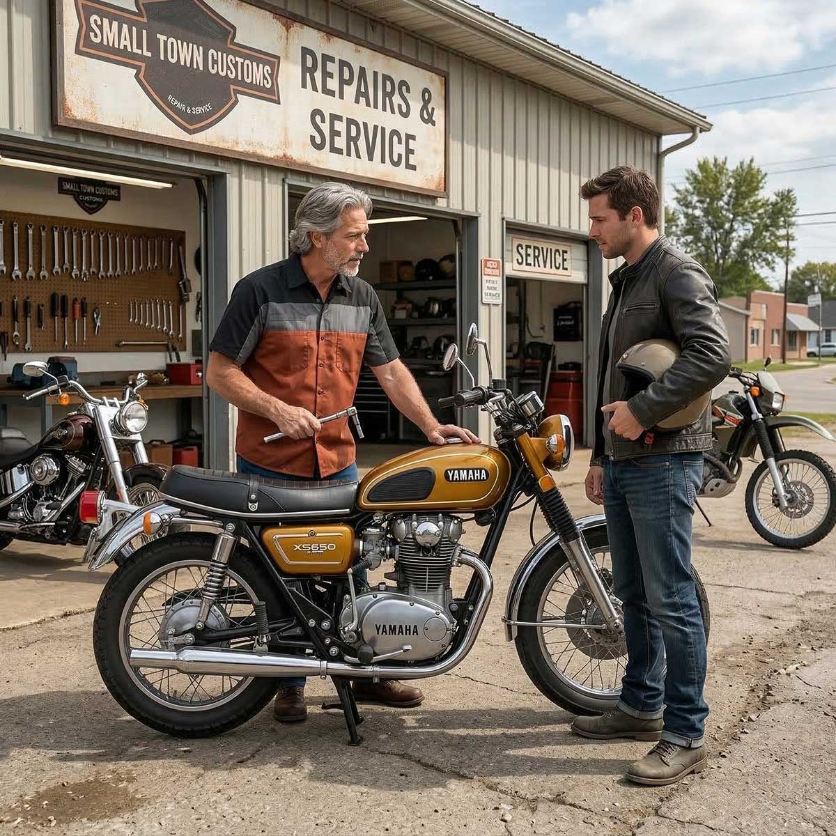 MMCC Men's Pit Line Mechanic Button Up Shirt - Dual Chest Pockets - Microfiber Panel - Rider Ready - MMC16028