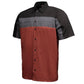 MMCC Men's Pit Line Mechanic Button Up Shirt - Dual Chest Pockets - Microfiber Panel - Rider Ready - MMC16028