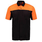 MMCC Men's Reveline Black Orange Grey Classic Mechanic Shirt - 100% Cotton W/ Microfiber Panel - MMC16029
