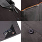 MMCC Men's Reveline Grey Black Orange Classic Mechanic Shirt - 100% Cotton w/ Microfiber Panel - MMC16030