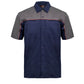 MMCC Men's Reveline Blue Grey Copper Classic Mechanic Shirt - 100% Cotton w/ Microfiber Panel - MMC16032