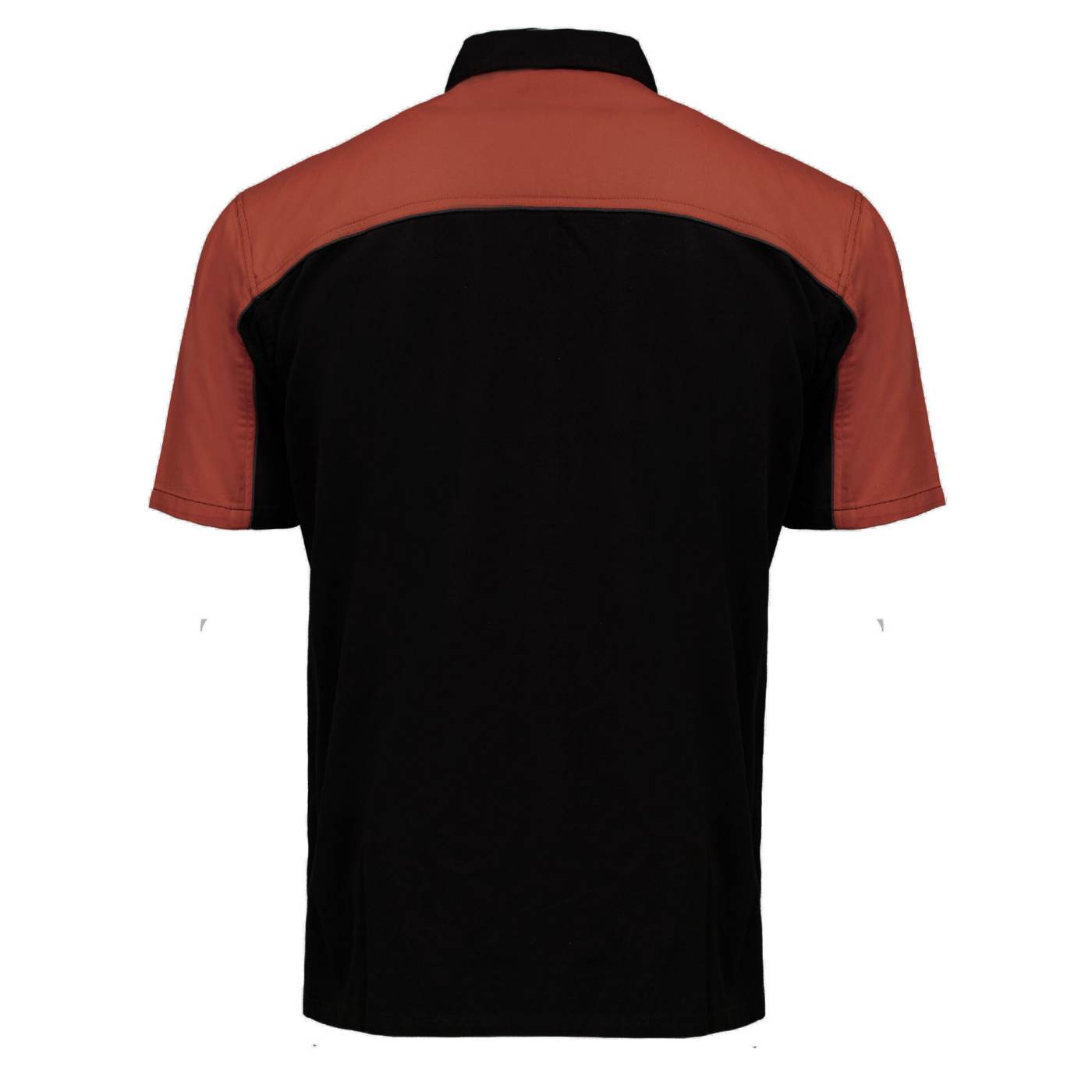MMCC Men's Reveline Black Copper Grey Classic Mechanic Shirt - 100% Cotton w/ Microfiber Panel - MMC16033