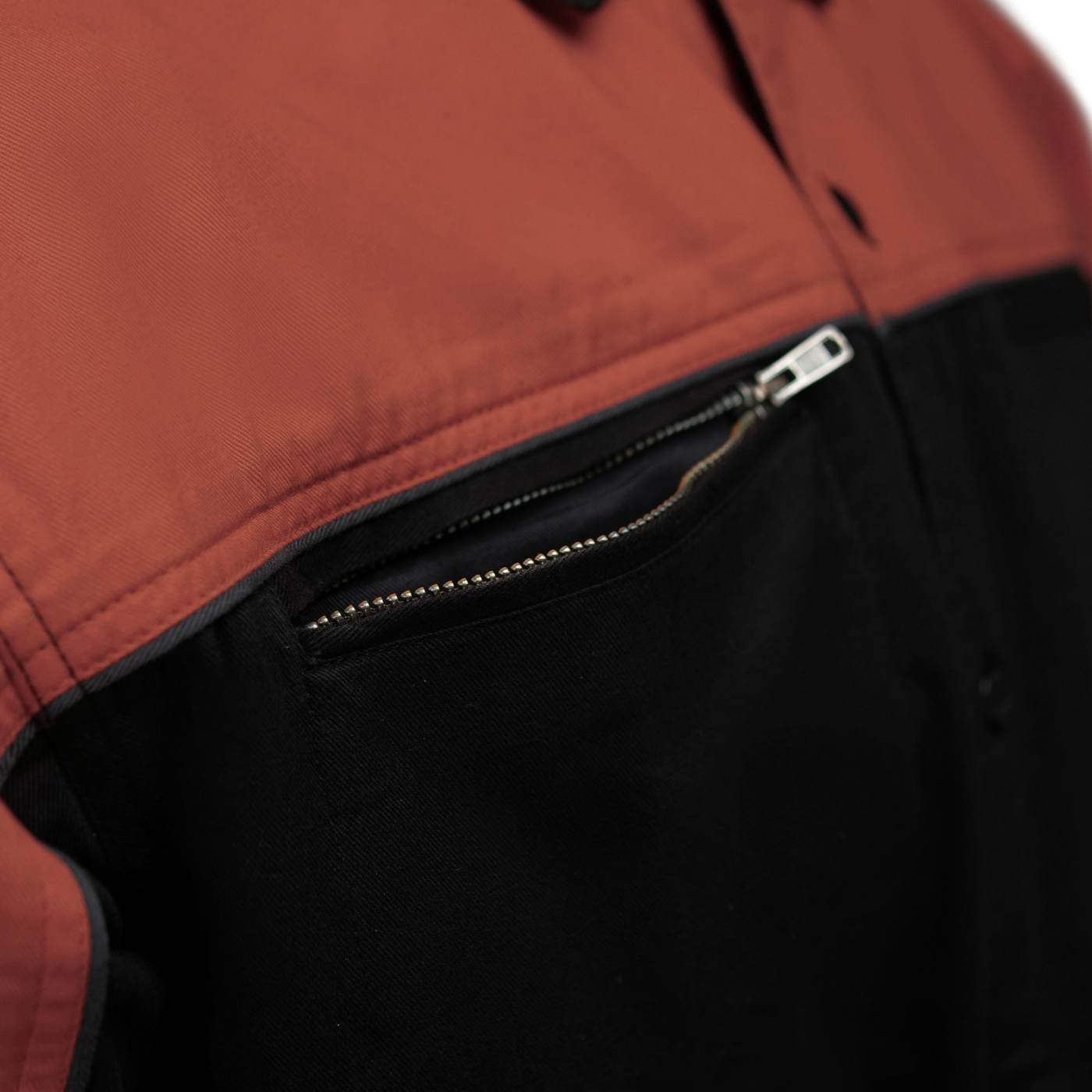 MMCC Men's Reveline Black Copper Grey Classic Mechanic Shirt - 100% Cotton w/ Microfiber Panel - MMC16033