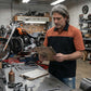 MMCC Men's Reveline Black Copper Grey Classic Mechanic Shirt - 100% Cotton w/ Microfiber Panel - MMC16033