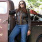 MMCC Women's Rebel Brown Leather Motorcycle Jacket - MMC20003