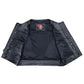 Milwaukee Motorcycle Clothing Co. Men's Low-Key Premium Black Leather Club Style Biker Vest MMC30000