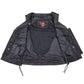 Milwaukee Motorcycle Clothing Co. Women's Jenni Black Premium Leather V-Neck Side Lace Vest MMC40001