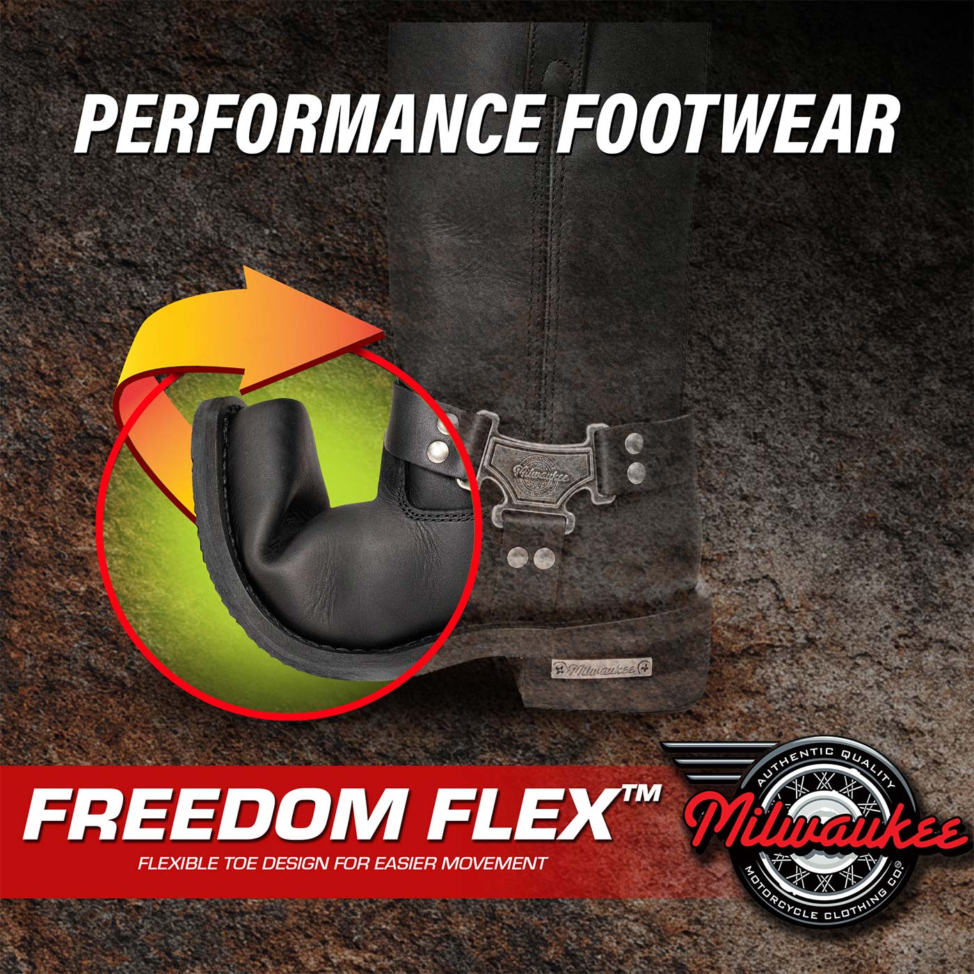 MMCC Men's Type-R Black Motorcycle Boots - MBM9181