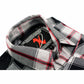 Milwaukee Leather MNG11625 Men's Flannel Plaid Black and White with Red Long Sleeve Cotton Button Down Shirt