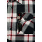 Milwaukee Leather MNG11625 Men's Flannel Plaid Black and White with Red Long Sleeve Cotton Button Down Shirt