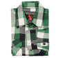 Milwaukee Leather MNG11636 Men's Flannel Plaid Shirt Green and White Long Sleeve Cotton Button Down Shirt