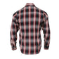 Milwaukee Leather MNG11659 Men's Black and White with Red Long Sleeve Cotton Flannel Shirt