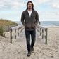 Milwaukee Leather MNG11685 Men's Dark Brown and Black Zipper Front Premium Cotton Hoodie