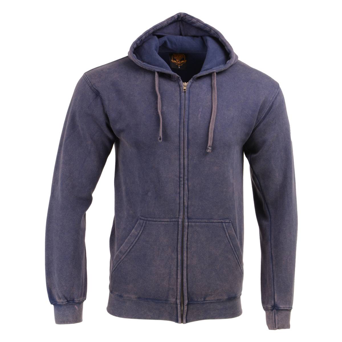 Milwaukee Leather MNG11688 Men's Navy and White Zipper Front Premium Cotton Hoodie