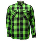 MMCC Men's 'Sidewinder' Reversible Flannel Shirt - 100% Cotton Snap Front Plaid w/ Chest and Hand Pockets - MNG11801