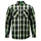 MMCC Men's 'Sidewinder' Reversible Flannel Shirt - 100% Cotton Snap Front Plaid w/ Chest and Hand Pockets - MNG11801