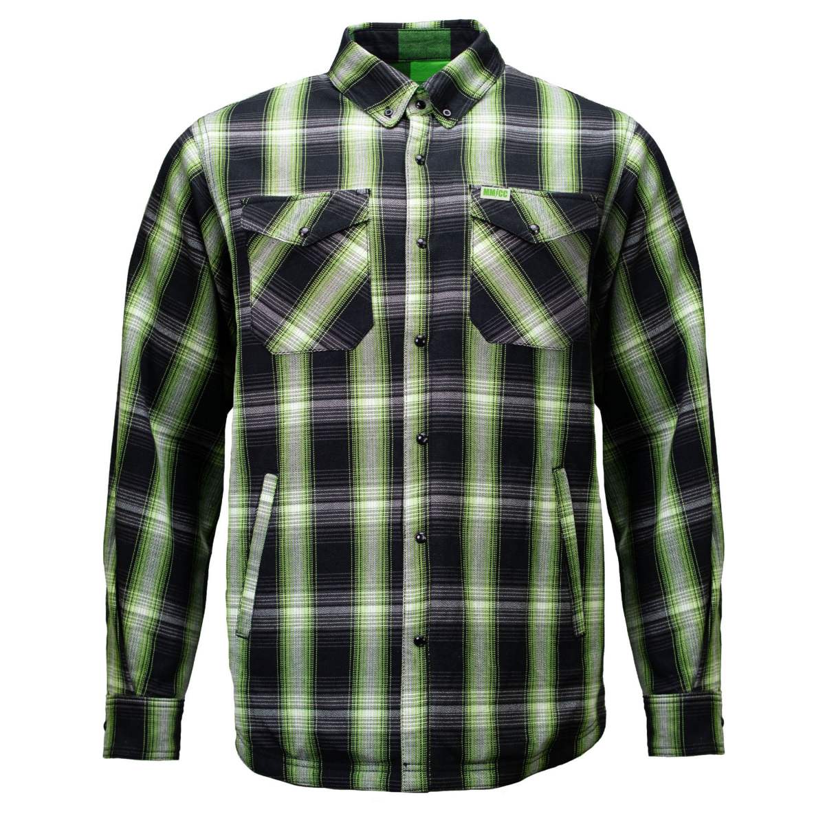 MMCC Men's 'Sidewinder' Reversible Flannel Shirt - 100% Cotton Snap Front Plaid w/ Chest and Hand Pockets - MNG11801