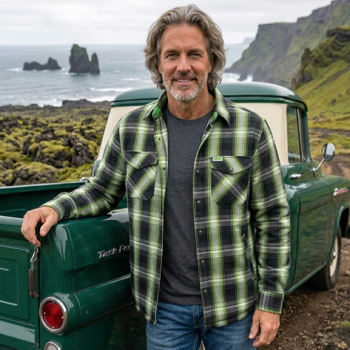 MMCC Men's 'Sidewinder' Reversible Flannel Shirt - 100% Cotton Snap Front Plaid w/ Chest and Hand Pockets - MNG11801