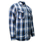 MMCC Men's 'Maverick' Reversible Flannel Shirt - 100% Cotton Snap Front Plaid w/ Chest and Hand Pockets - MNG11802