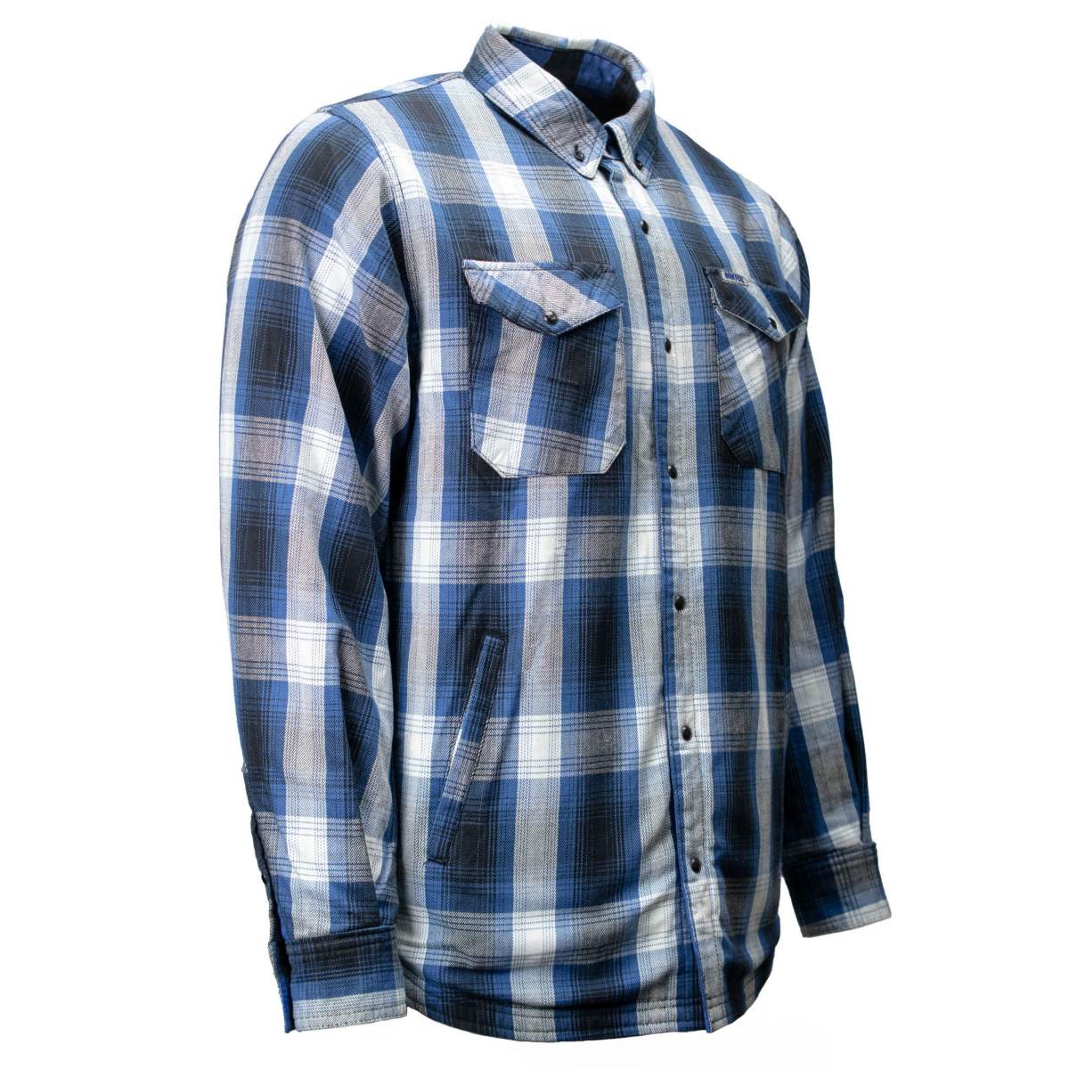 MMCC Men's 'Maverick' Reversible Flannel Shirt - 100% Cotton Snap Front Plaid w/ Chest and Hand Pockets - MNG11802