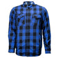 MMCC Men's 'Maverick' Reversible Flannel Shirt - 100% Cotton Snap Front Plaid w/ Chest and Hand Pockets - MNG11802