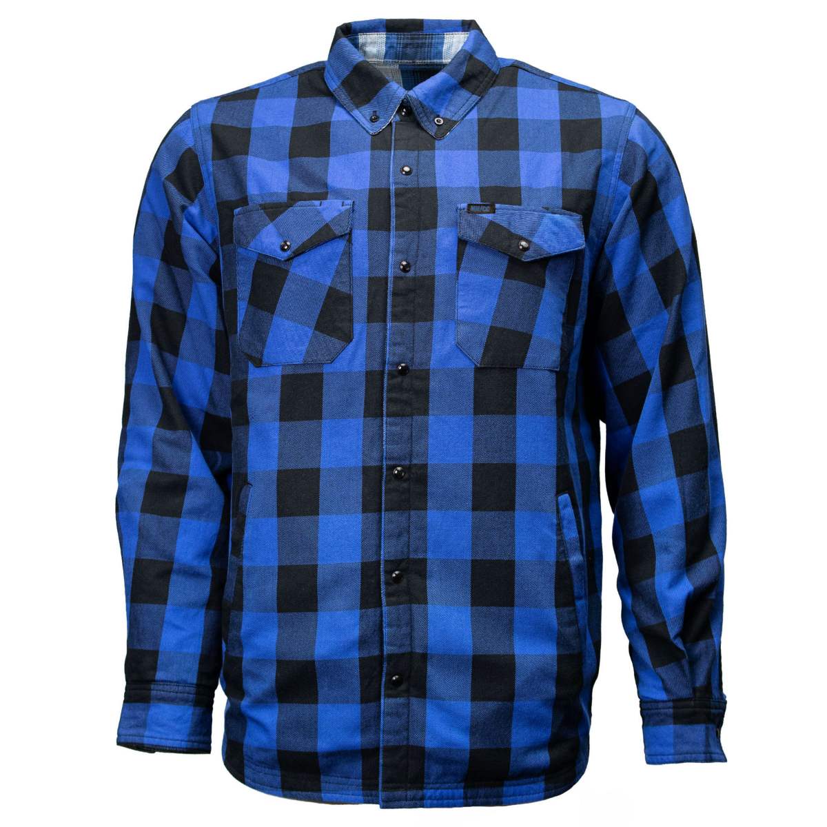 MMCC Men's 'Maverick' Reversible Flannel Shirt - 100% Cotton Snap Front Plaid w/ Chest and Hand Pockets - MNG11802
