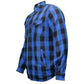 MMCC Men's 'Maverick' Reversible Flannel Shirt - 100% Cotton Snap Front Plaid w/ Chest and Hand Pockets - MNG11802