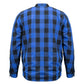 MMCC Men's 'Maverick' Reversible Flannel Shirt - 100% Cotton Snap Front Plaid w/ Chest and Hand Pockets - MNG11802
