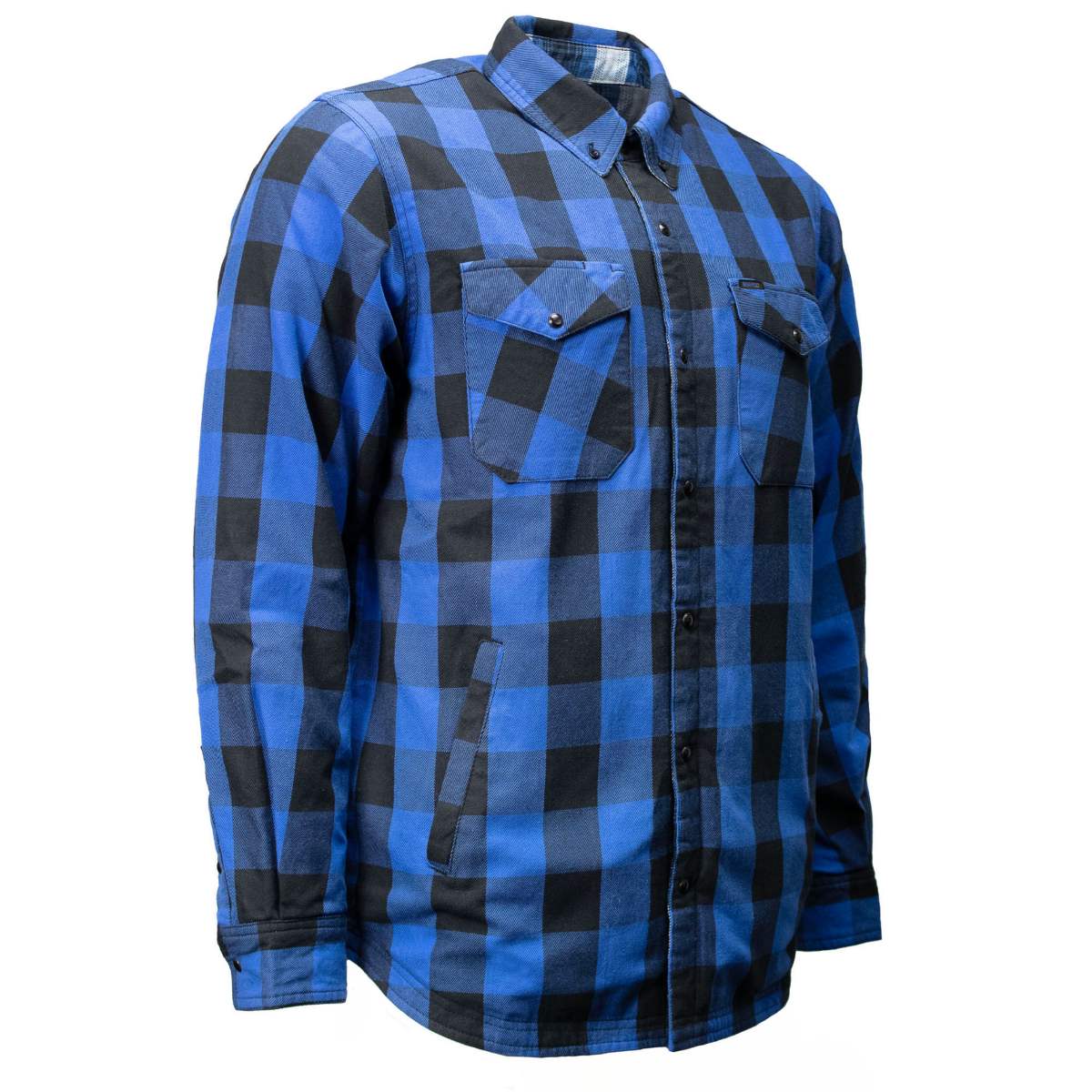 MMCC Men's 'Maverick' Reversible Flannel Shirt - 100% Cotton Snap Front Plaid w/ Chest and Hand Pockets - MNG11802