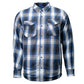 MMCC Men's 'Maverick' Reversible Flannel Shirt - 100% Cotton Snap Front Plaid w/ Chest and Hand Pockets - MNG11802