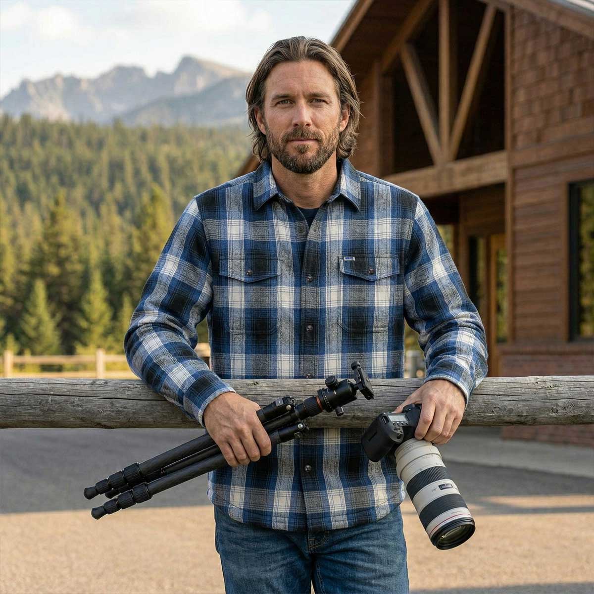 MMCC Men's 'Maverick' Reversible Flannel Shirt - 100% Cotton Snap Front Plaid w/ Chest and Hand Pockets - MNG11802