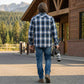 MMCC Men's 'Maverick' Reversible Flannel Shirt - 100% Cotton Snap Front Plaid w/ Chest and Hand Pockets - MNG11802