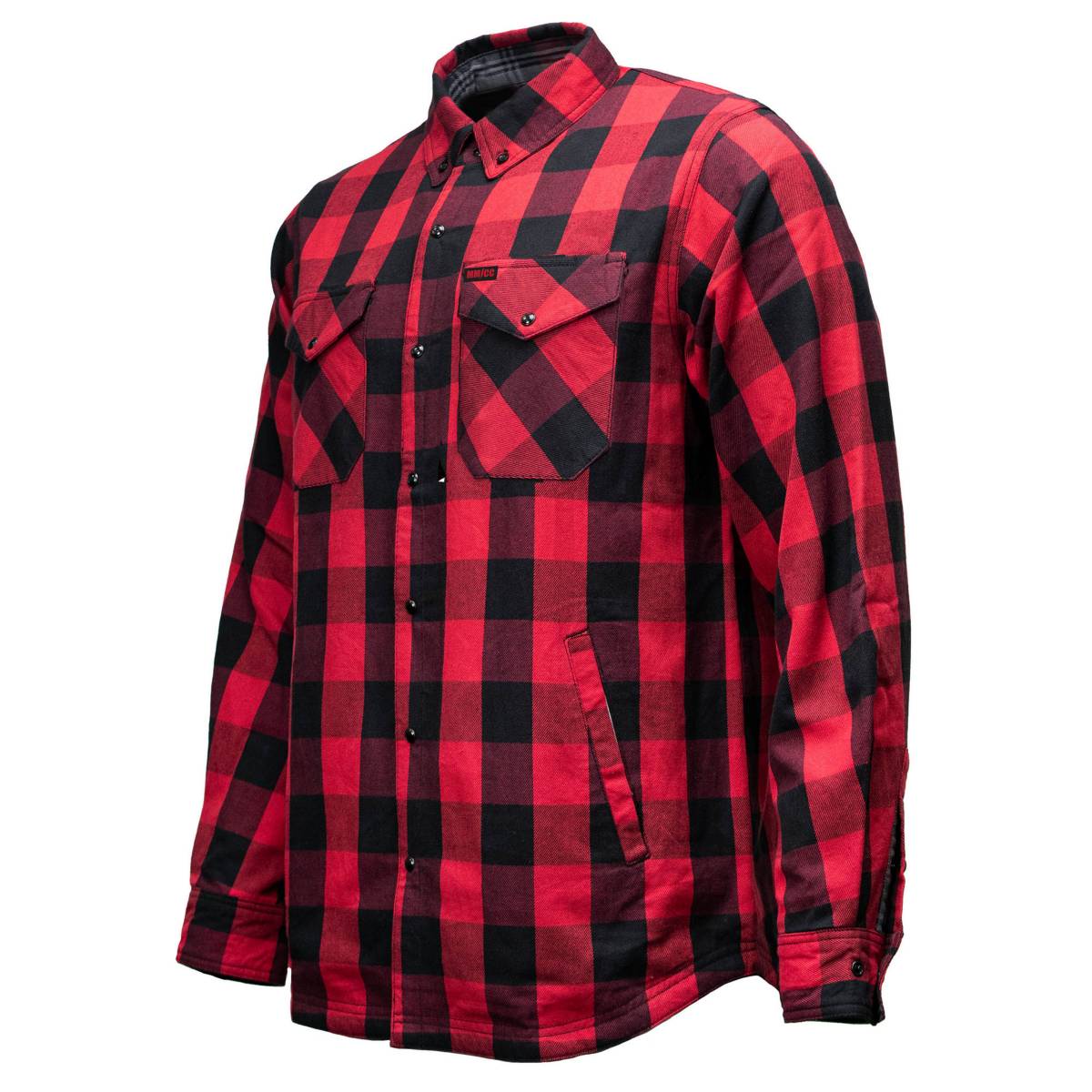 MMCC Men's Ricochet Reversible Flannel Shirt - 100% Cotton Snap Front Plaid w/ Chest and Hand Pockets - MNG11803