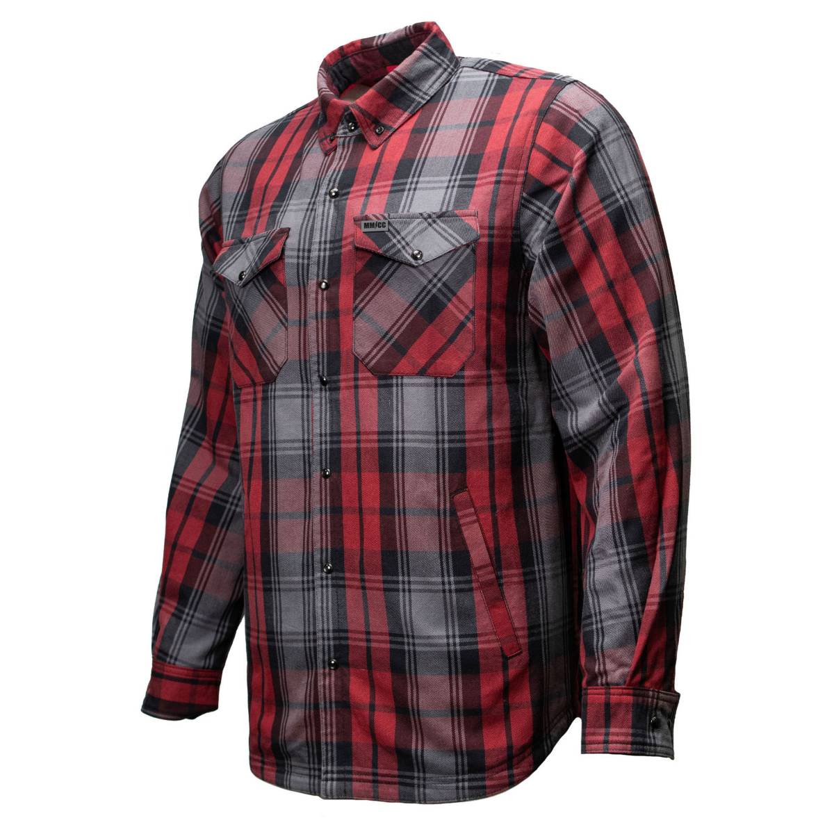 MMCC Men's Ricochet Reversible Flannel Shirt - 100% Cotton Snap Front Plaid w/ Chest and Hand Pockets - MNG11803