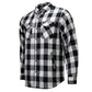 MMCC Men's Desperado Reversible Flannel Shirt - 100% Cotton Snap Front Plaid w/ Chest and Hand Pockets - MNG11804