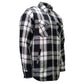 MMCC Men's Desperado Reversible Flannel Shirt - 100% Cotton Snap Front Plaid w/ Chest and Hand Pockets - MNG11804