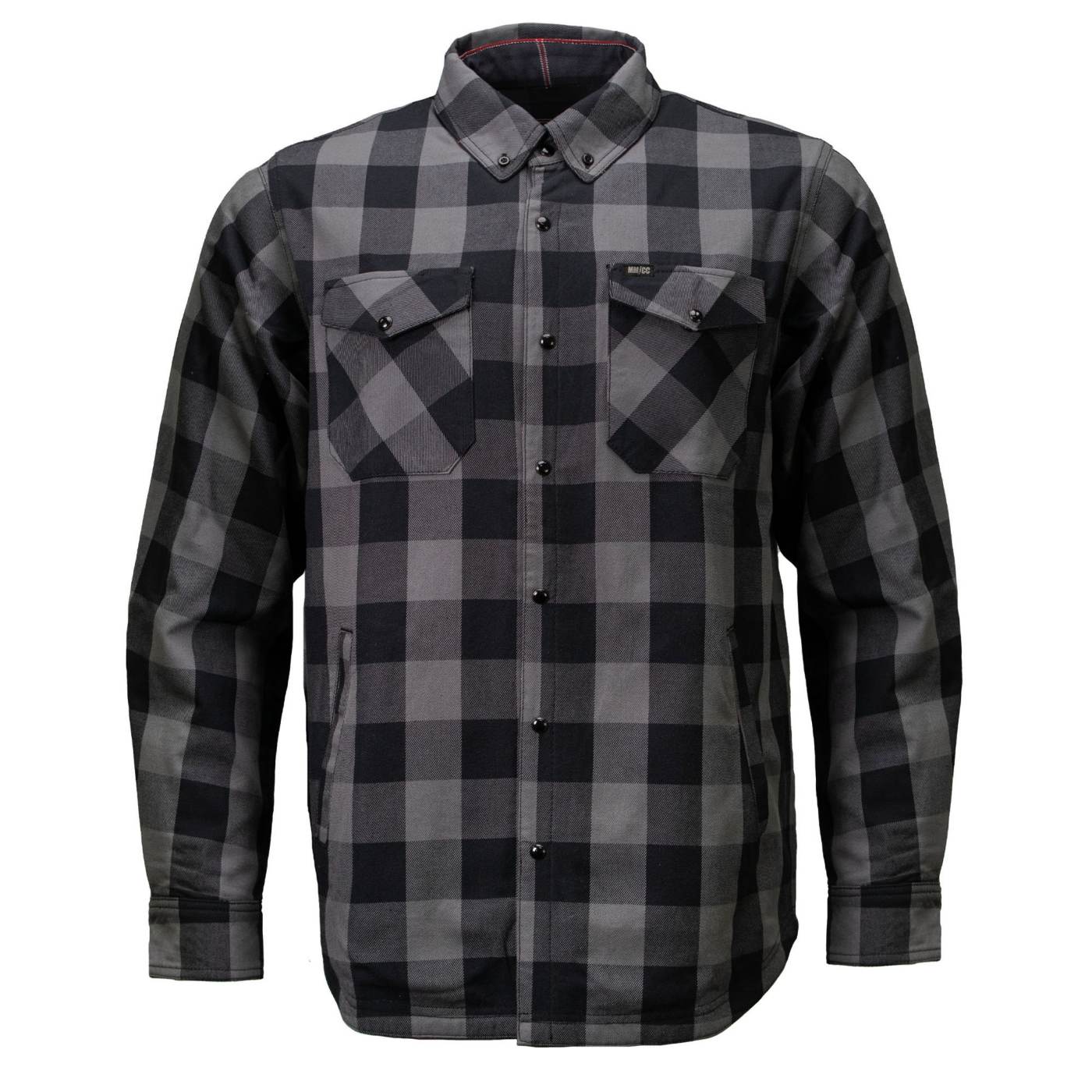 MMCC Men's Desperado Reversible Flannel Shirt - 100% Cotton Snap Front Plaid w/ Chest and Hand Pockets - MNG11805