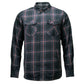 MMCC Men's Desperado Reversible Flannel Shirt - 100% Cotton Snap Front Plaid w/ Chest and Hand Pockets - MNG11805