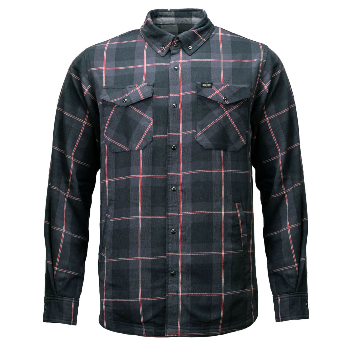 MMCC Men's Desperado Reversible Flannel Shirt - 100% Cotton Snap Front Plaid w/ Chest and Hand Pockets - MNG11805
