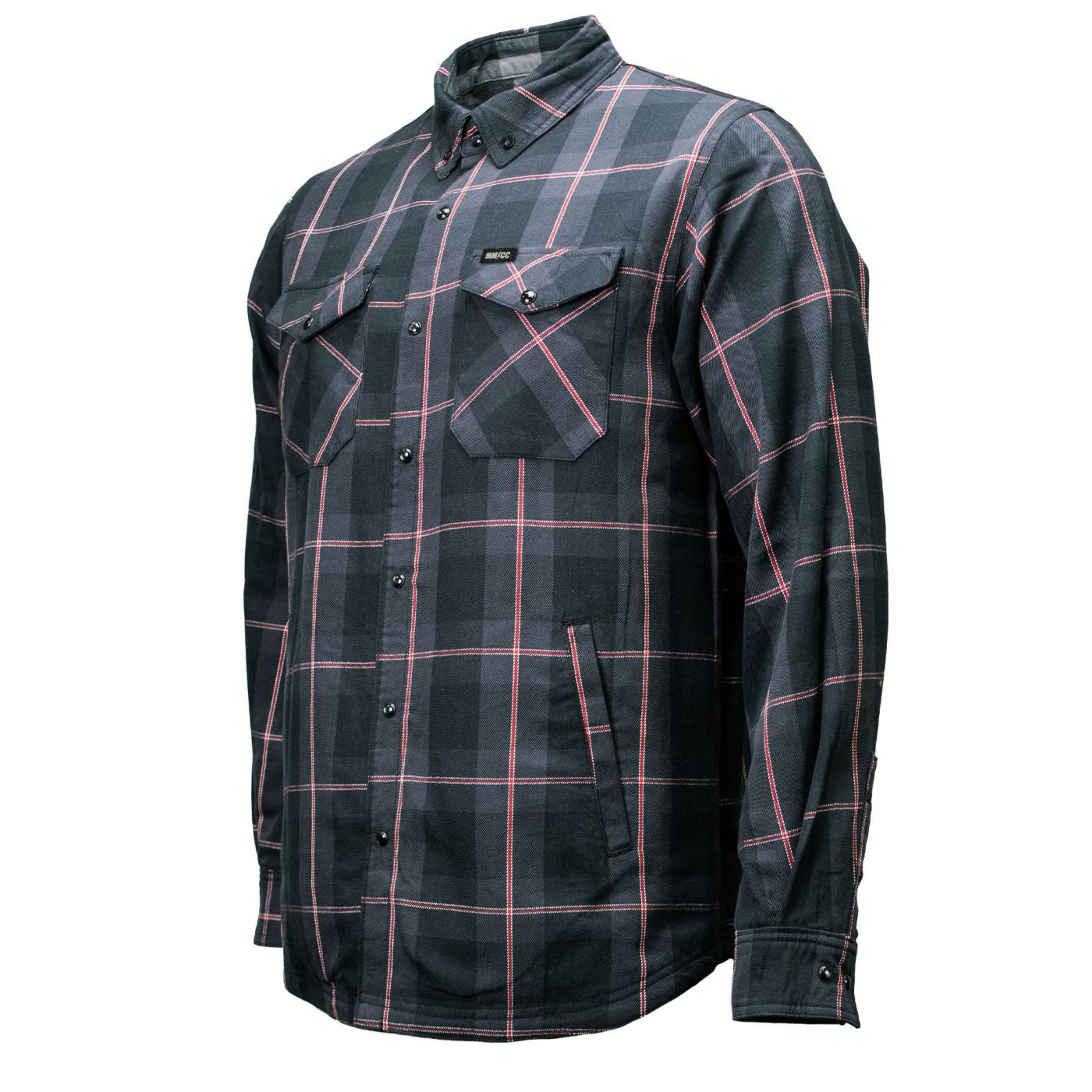 MMCC Men's Desperado Reversible Flannel Shirt - 100% Cotton Snap Front Plaid w/ Chest and Hand Pockets - MNG11805