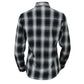 Milwaukee Leather MNG21611 Women's Black and White Long Sleeve Cotton Flannel Shirt